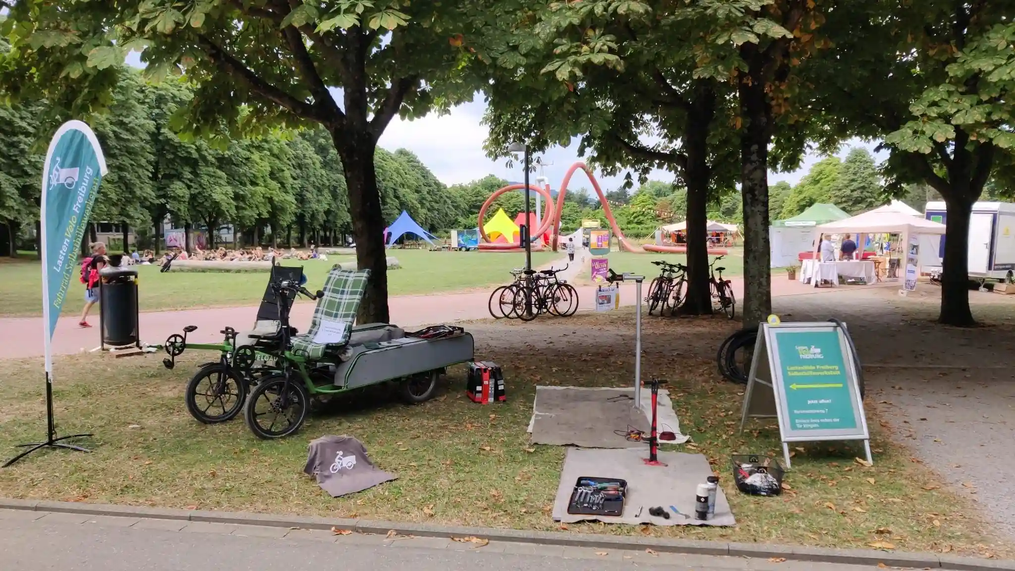 LastenVelo Freiburg bei einer Open-Air-Veranstaltung
